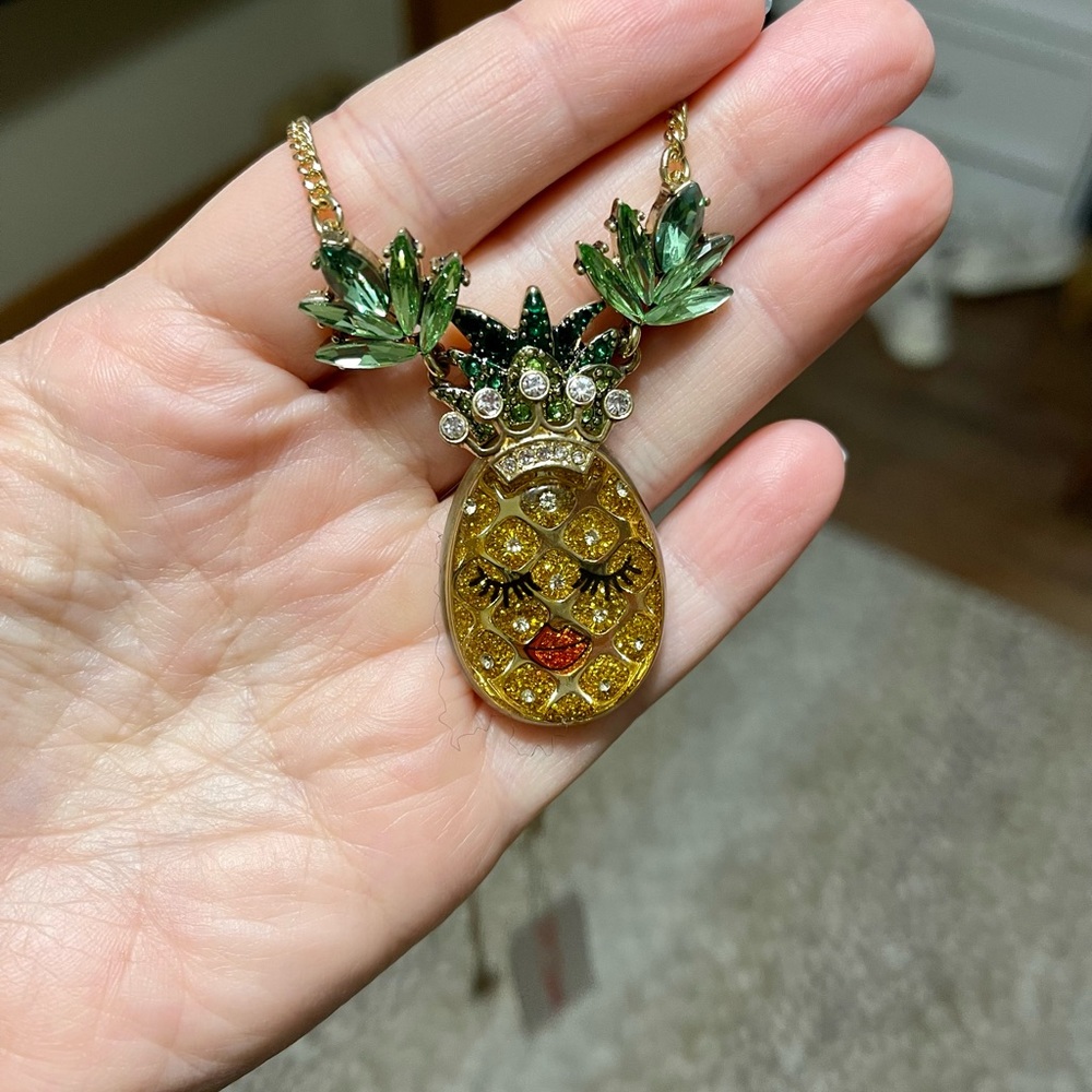 Betsy Johnson pineapple necklace